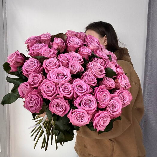 Букет из 45 сиреневых роз 💜