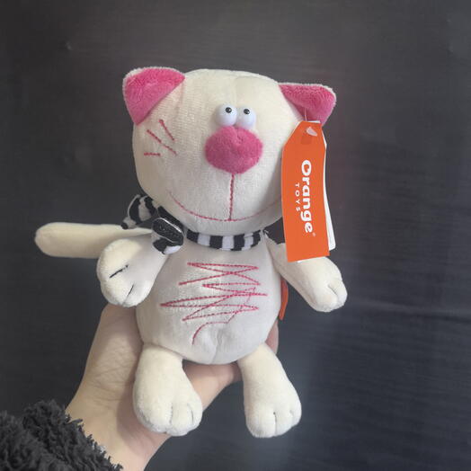 Мягкая игрушка, Кот батон, кремовый