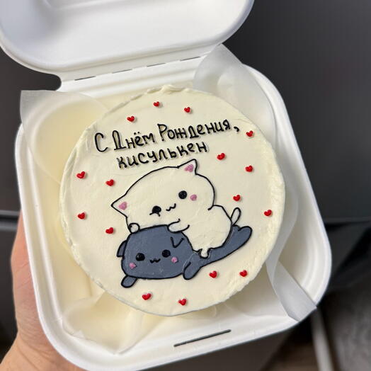 Бенто с днем рождения с котиками