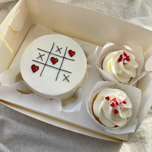 Набор бенто и капкейки крести сердечки