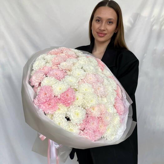 Монобукет из хризантем