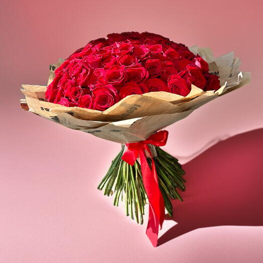 101 красная роза