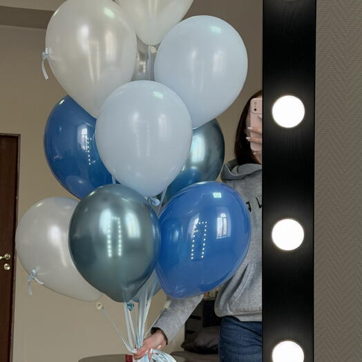 🎈 Набор воздушных шаров «Элегантный микс» — 11 шаров с перламутром и хромом