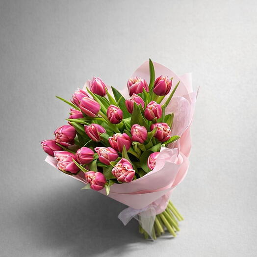 Букет из пионовидных тюльпанов
