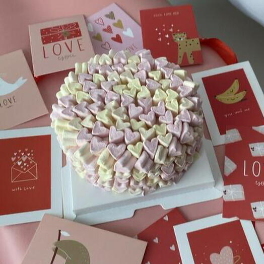 Бенто торт пушистик с маршмеллоу на 8 марта