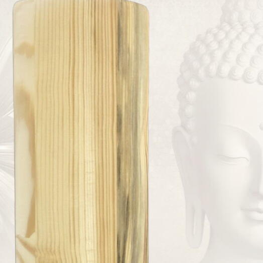 Кирпич для йоги полукруглый деревянный шлифованный BODHI