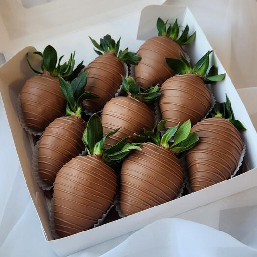 Клубника в шоколаде 9шт 🍫Молочный🍫