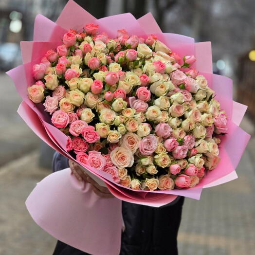 Букет Xl из кустовых роз 💕