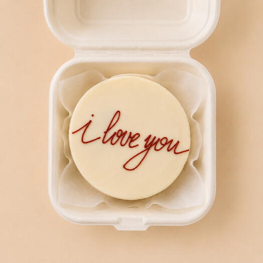 Бенто торт на 14 февраля «I love you»