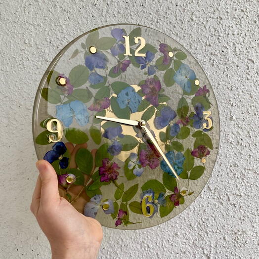 Wall clock made of epoxy resin
