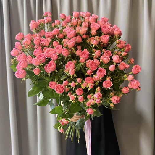 Роза кустовая 15 шт., под ленту 🎀
