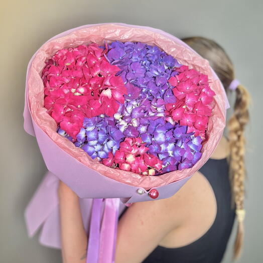 Букет «Благородный дуэт»🌸 с гортензиями