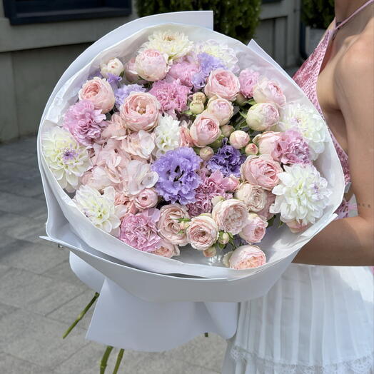 Букет авторский с георгинами 🌸