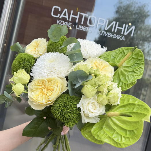 Букет с антуриумом💚