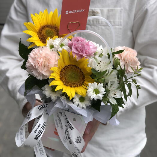 🌻🌻🌻Сумочка с подсолнухом и альстромерией