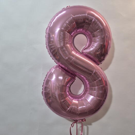Шар цифра "8" с гелием, шары на день рождения