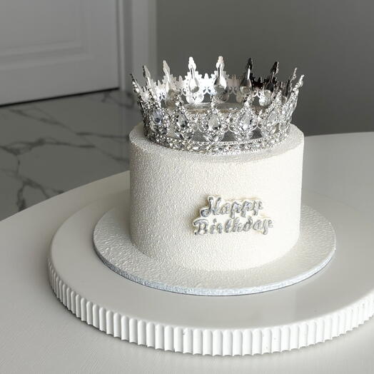 Pastel con corona chica