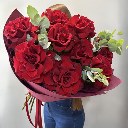 Французские Розы 🌹Букет из Французских Роз (9 шт) 🌹