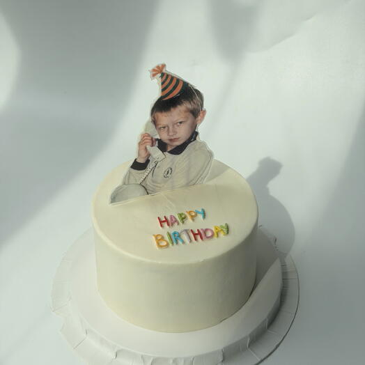 Бенто торт с фото «Happy Birthday»