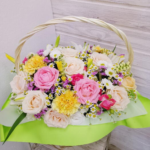 Корзина цветов Нежность 🌸