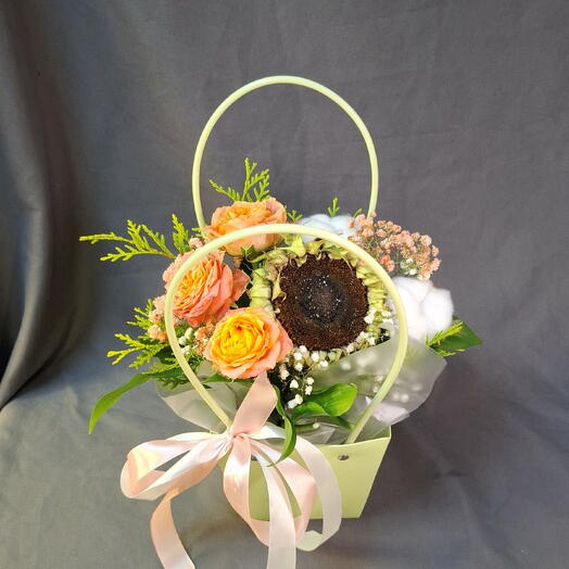 Сумочка с рыжими розами 💐