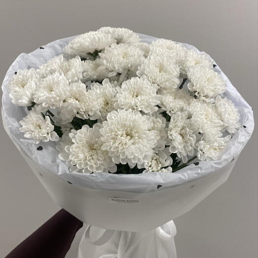 🤍Стойкий букет пышных хризантем Bloom room