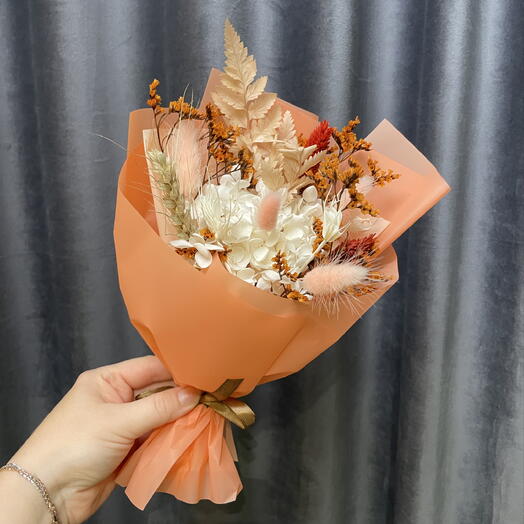 Букетик из сухоцветов для жены, мамы, коллеги 🧡