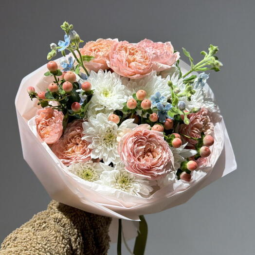 Нежный букет с розой Джульетта 🌸💕