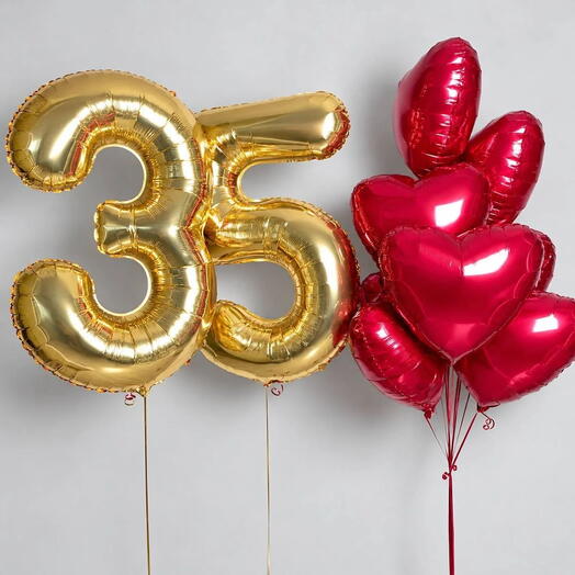 Воздушные шары на 35 лет