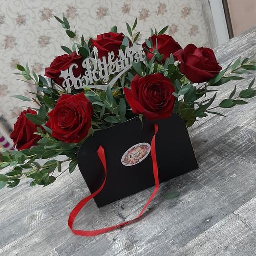 Playm package with red rose