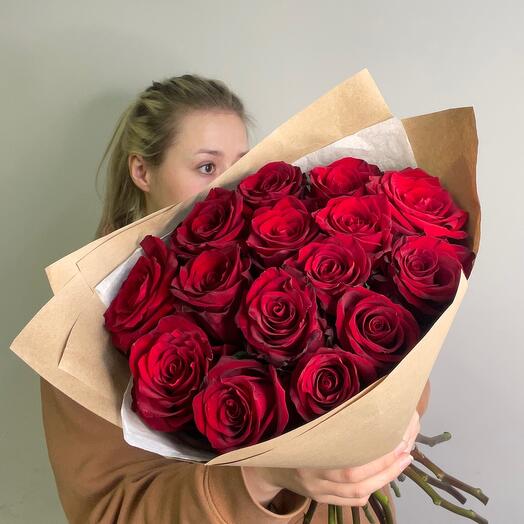 Rosas rojas 15 piezas