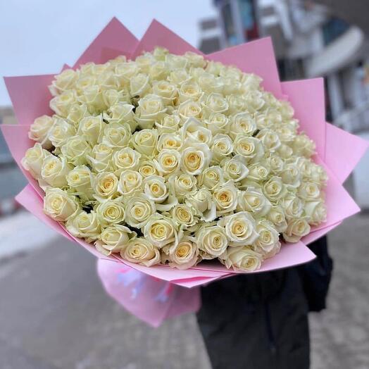 Ramo de 101 rosas blancas