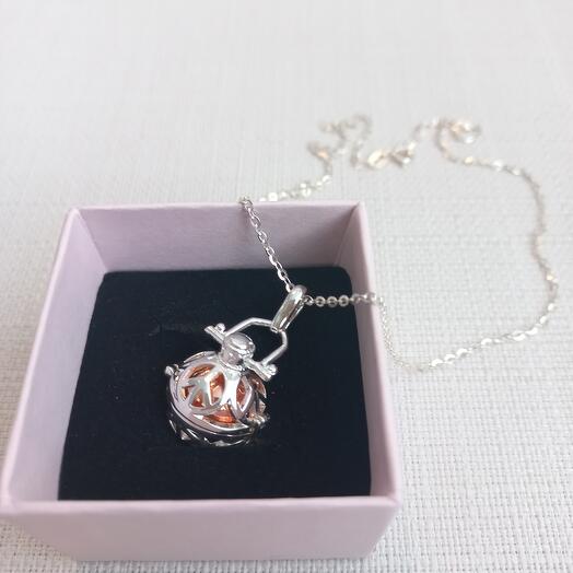Серебряная цепочка 45 см с кулоном Классический амулет в серебре с ...