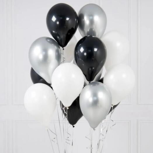10 globos monocromo