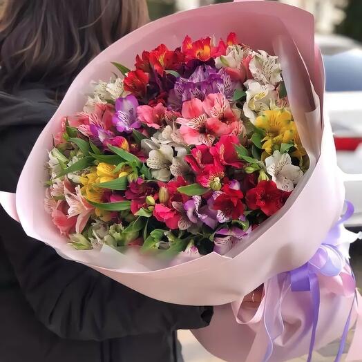 Букет яркий MIX альстромерии