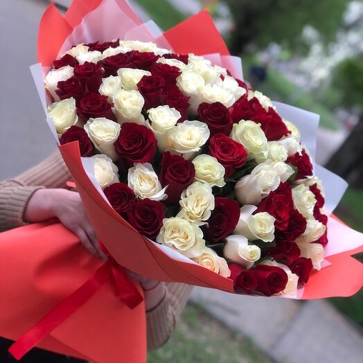 101 rosa blanco con rojo