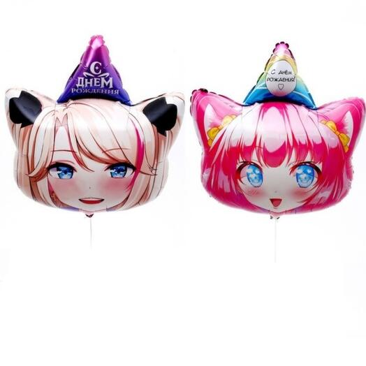 Set of foil balloons 24" "Anime Girls"