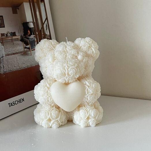 Bear Heart candle