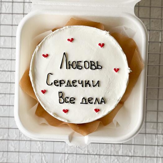 Бенто торт «любовь, сердечки, все дела»