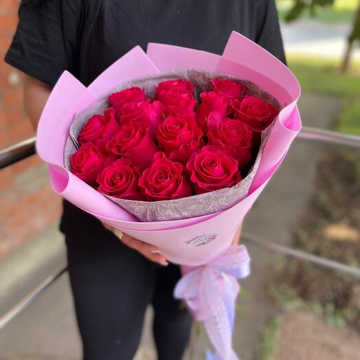 Raspberry rose bouquet for your beloved