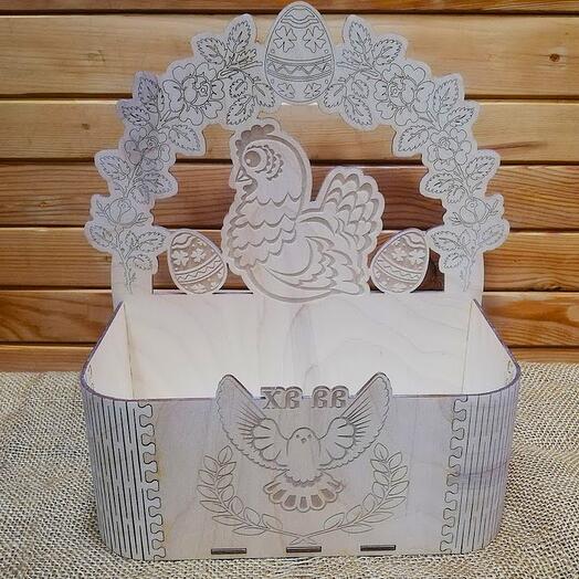 Пасхальная корзинка с гравировкой