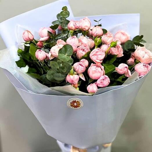 Кустовая Спрей роза Джульетта 7 веток от Оранж  Алматы