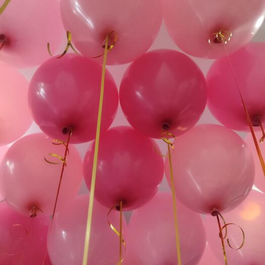 15 balloons for the ceiling "Pink mix"