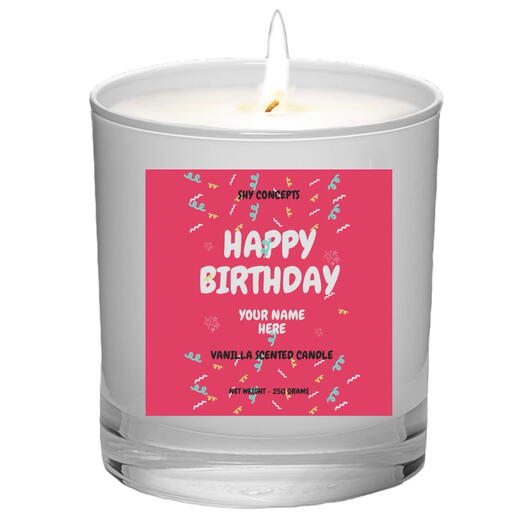 Customized Name Happy Birthday Candle