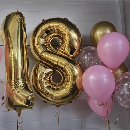 Шары на ДР 18 лет