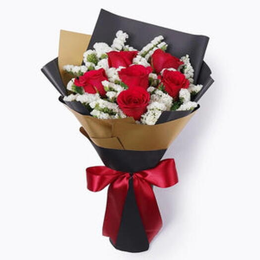 Romantic 6 Red Roses Bouquet