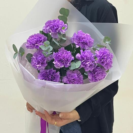 Purple Carnation Bouquet