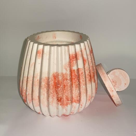 A candle in a candlestick