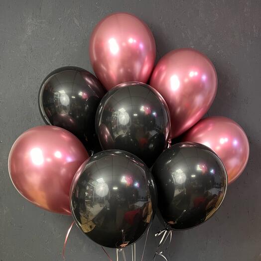 Cascade of 8 helium balloons "Pumpkin pie"