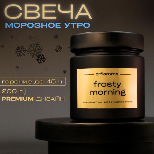 Свеча ароматическая "Ледяная свежесть" интерьерная с деревянным фитилем из кокосового воска, декор для дома, в банке